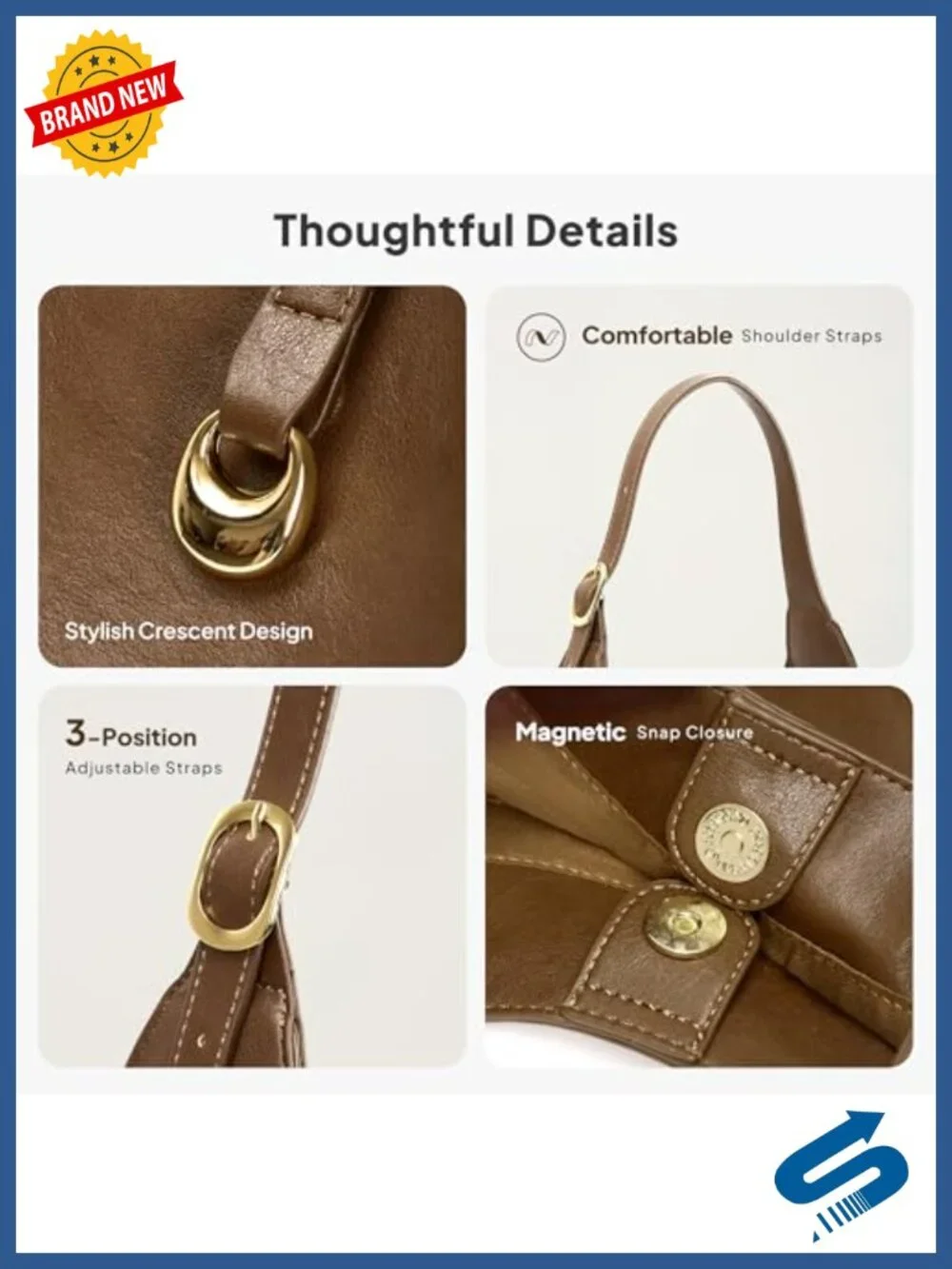 Slouchy Hobo Bag for Women Large Shoulder Handbag with Wallet PU Leather Tote